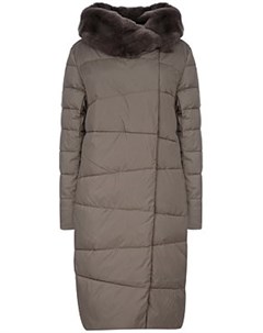 Стеганое пальто с отделкой мехом кролика Le monique