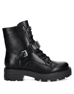 Байкерские ботинки на шнуровке, черный Guess usa