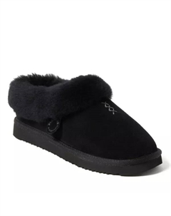 Женские тапочки-сабо Fireside by Adelaide из овчины, черный Dearfoams