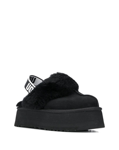 Мюли с искусственным мехом и ремешком на пятке, черный Ugg