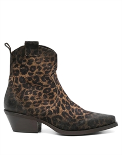 Ботинки с леопардовым принтом, коричневый Metisse