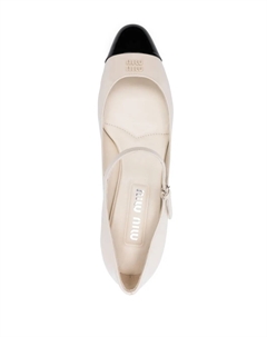 Лакированные балетки, нейтральный Miu miu