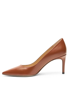 Туфли Stuart Power 75 с острым носком из кожи, 75 мм, коричневый Stuart weitzman