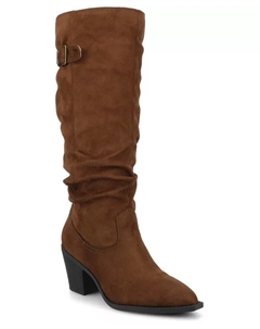 Женские сапоги Kaleah с заостренным носком и удобной свободной посадкой, коричневый Journee collection