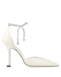 Туфли Stevie 100 с кристаллами, белый Jimmy choo
