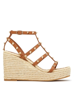 Эспадрильи Rockstud 95 на танкетке, коричневый Valentino garavani