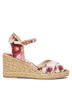 Босоножки на танкетке с абстрактным принтом, нейтральный Stuart weitzman