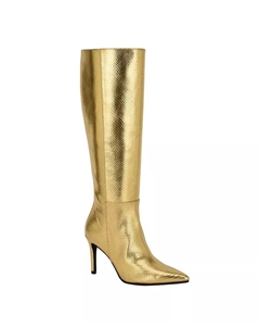 Женские высокие сапоги Richee с острым носом до колена, золотой Guess