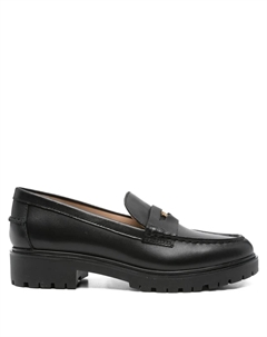 Кожаные мокасины Marli с бляшкой-логотипом, черный Lauren ralph lauren