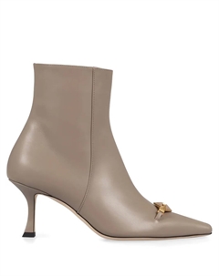 70-миллиметровые кожаные ботинки с острым носком, нейтральный Jimmy choo