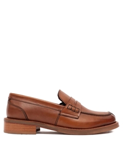 Кожаные мокасины с пенни-ремешком, коричневый Sommet