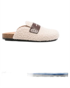 Мюли из овчины с кожаными деталями, нейтральный Jw anderson