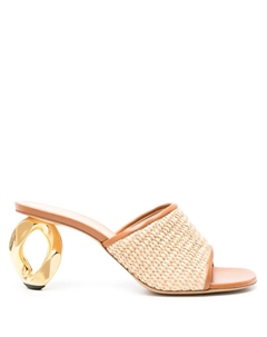 Плетеные мюли на скульптурном каблуке, коричневый Jw anderson