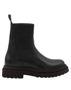 Ботинки челси на платформе, черный Brunello cucinelli