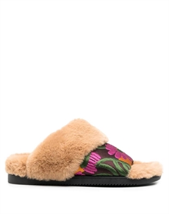 Шлепанцы с искусственным мехом, нейтральный La doublej