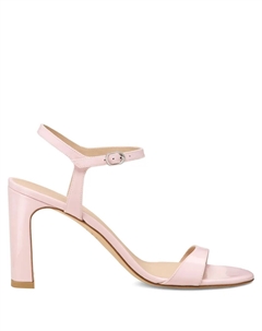 Босоножки на блочном каблуке с ремешком на щиколотке, розовый Stuart weitzman
