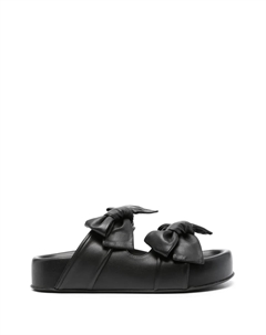 Шлепанцы с бантом, черный Agl