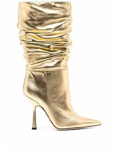Сапоги со сборками, золотой Dsquared2