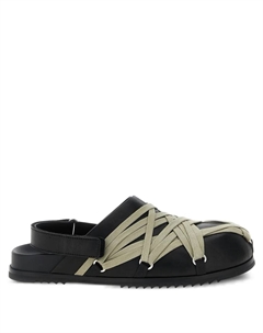 Кожаные сабо Granola со шнуровкой, черный Rick owens