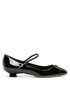 Балетки с логотипом, черный Miu miu