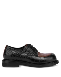 Дерби с тиснением под кожу крокодила, черный Moschino