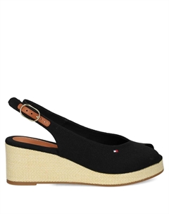 Эспадрильи с ремешком на пятке, черный Tommy hilfiger