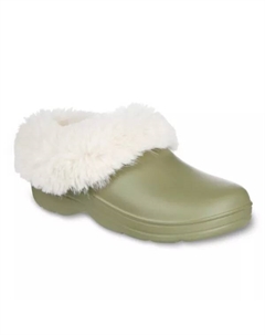 Женские плюшевые тапочки-сабо Bailey со съемным вкладышем, цвет olive coast Totes