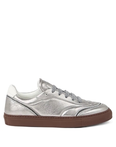 Кроссовки из ткани ламе, серебяный Brunello cucinelli