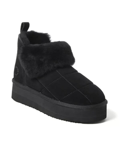 Байсуотер пуф женские угги на платформе, черный Dearfoams