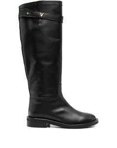 30-миллиметровые кожаные ботинки с пряжкой, черный Via roma 15