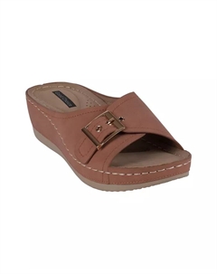 Женские сандалии Justina на удобном клине с пряжкой, оранжевый Gc shoes