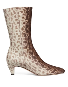 Сапоги со змеиным принтом, коричневый Fendi