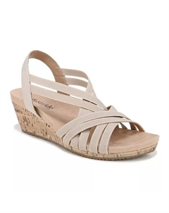 Женские босоножки на танкетке с ремешками Mallory, цвет almond milk Lifestride