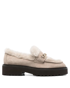 Лоферы из овчины на платформе 40 мм, нейтральный Doucal's
