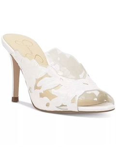 Женские мюли Justera с вырезом и цветочным принтом, белый Jessica simpson
