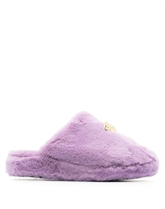Слиперы Medusa с искусственным мехом, фиолетовый Versace