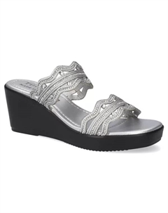 Женские босоножки на танкетке Selva Tuscany, серебряный Easy street