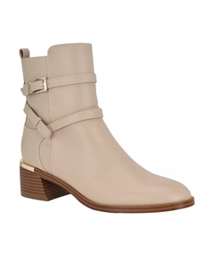 Женские ботильоны Jasen на блочном каблуке с пряжкой и ремешком, коричневый/бежевый Calvin klein