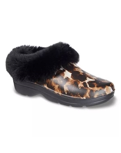 Женские плюшевые тапочки-сабо Bailey со съемным вкладышем, цвет animal Totes