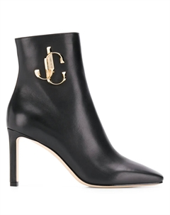 Ботильоны с металлическим логотипом, черный Jimmy choo