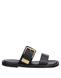 Кожаные босоножки с пряжками, черный Marc o'polo