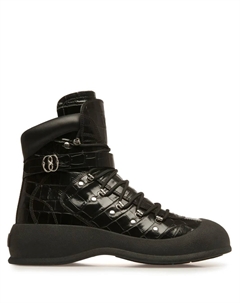 Ботинки Clyff с тиснением под кожу крокодила, черный Bally