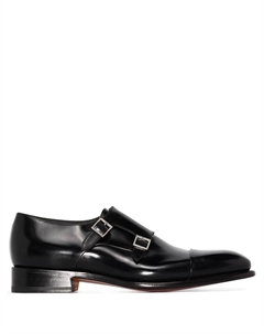 Туфли монки Carter, черный Santoni