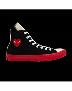 Кроссовки Comme des Garçons Play x Chuck Taylor All Star High 'Black Red', черный Converse
