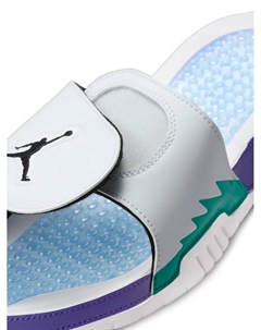 Шлепанцы Hydro 5 Retro White/New Emerald/Grape Ice/Black, белый Jordan
