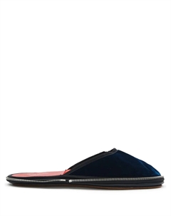 Бархатные слиперы с молниями, синий Maison margiela