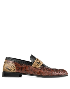Лоферы Ellis со змеиным принтом, коричневый Jimmy choo