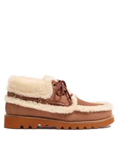 Лоферы из овчины VLogo Signature, коричневый Valentino garavani