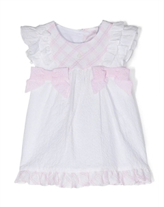 Платье из сирсакера с бантом, белый Patachou