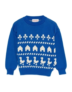 Свитер интарсией, синий Bobo choses